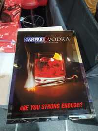 Reklama Campari&vodka szklana podświetlana