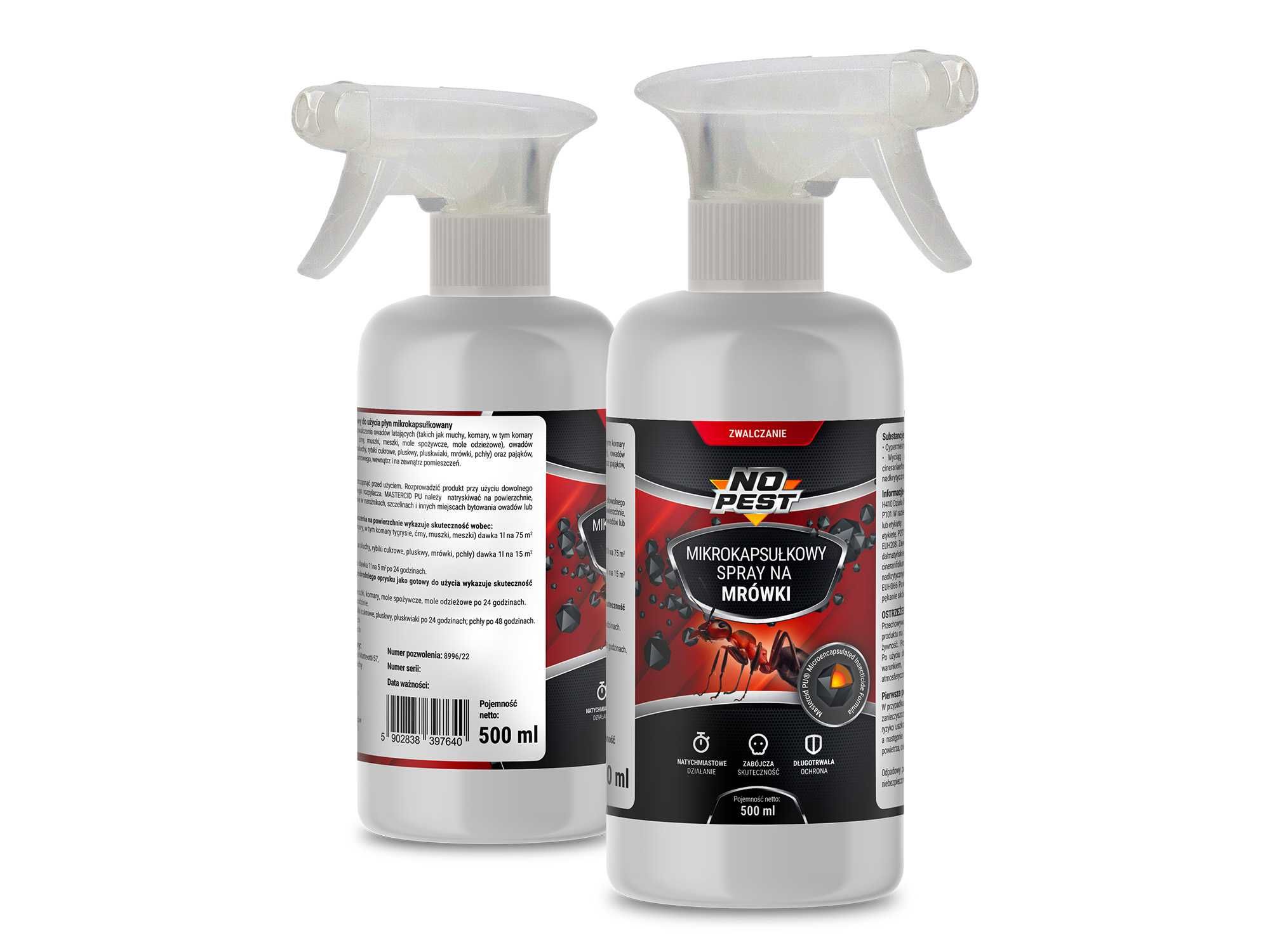 Środek na mrówki. Mikrokapsułkowy preparat na insekty No Pest 500ml