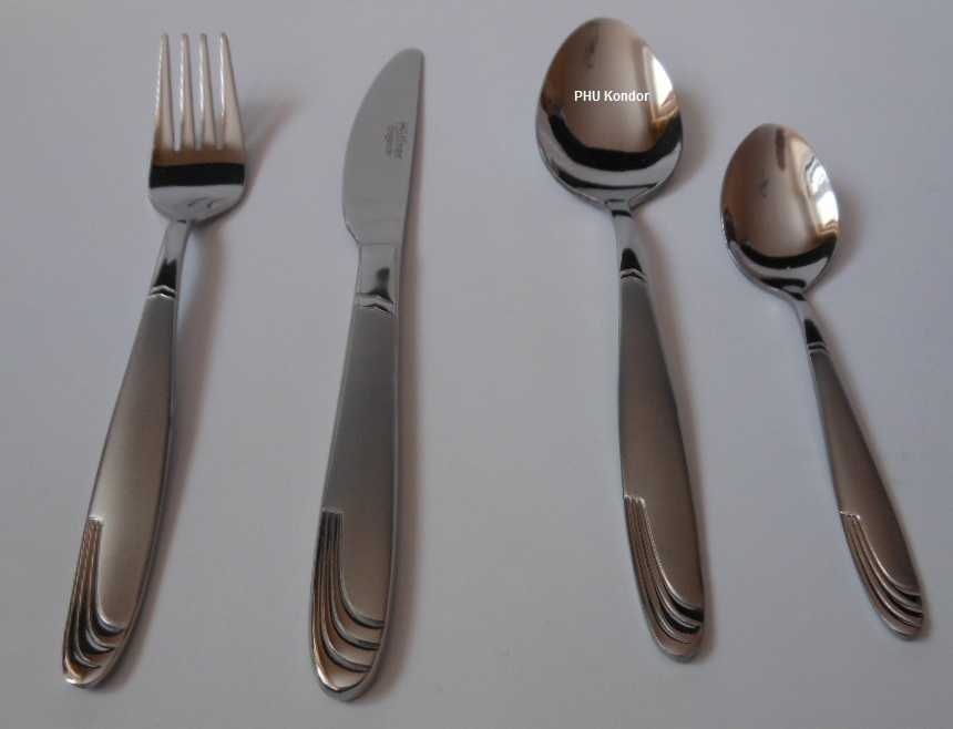 HOFFNER Zestaw sztućców 24 elementy Satyna, Komplet Sztućce 6 osobowe