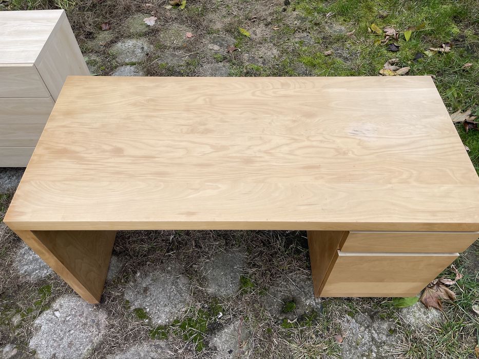 Ikea Malm biurko okleina brzoza 140 x 65 cm np na działkę