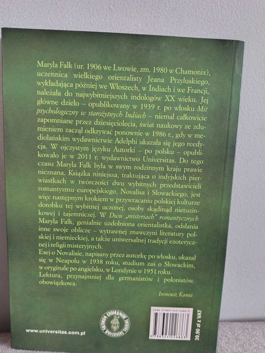 Falk Mit psychologiczny  starożytnych Indiach Dwa misteria romantyczne