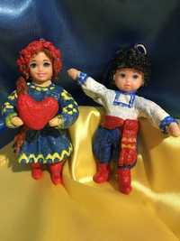 Ватная игрушка девочка украинка Козак на ёлку сувенир подарок handmade