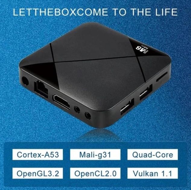 Игровая консоль приставка 2 беспроводными джойстиками M8 Min Wi-Fi