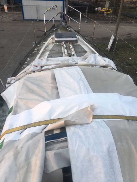 Jacht stalowy + naczepa