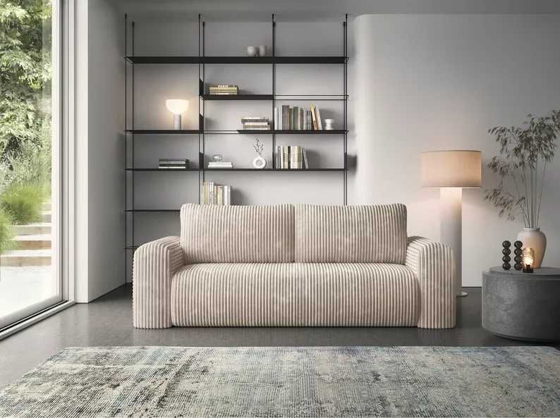 Stylowa sofa Laco z funkcją spania i pojemnikiem na pościel! 1850zł