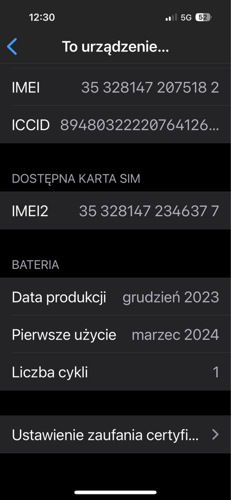 Iphone 15 pro 128 gb Nowy Black Tytanium Zamiana
