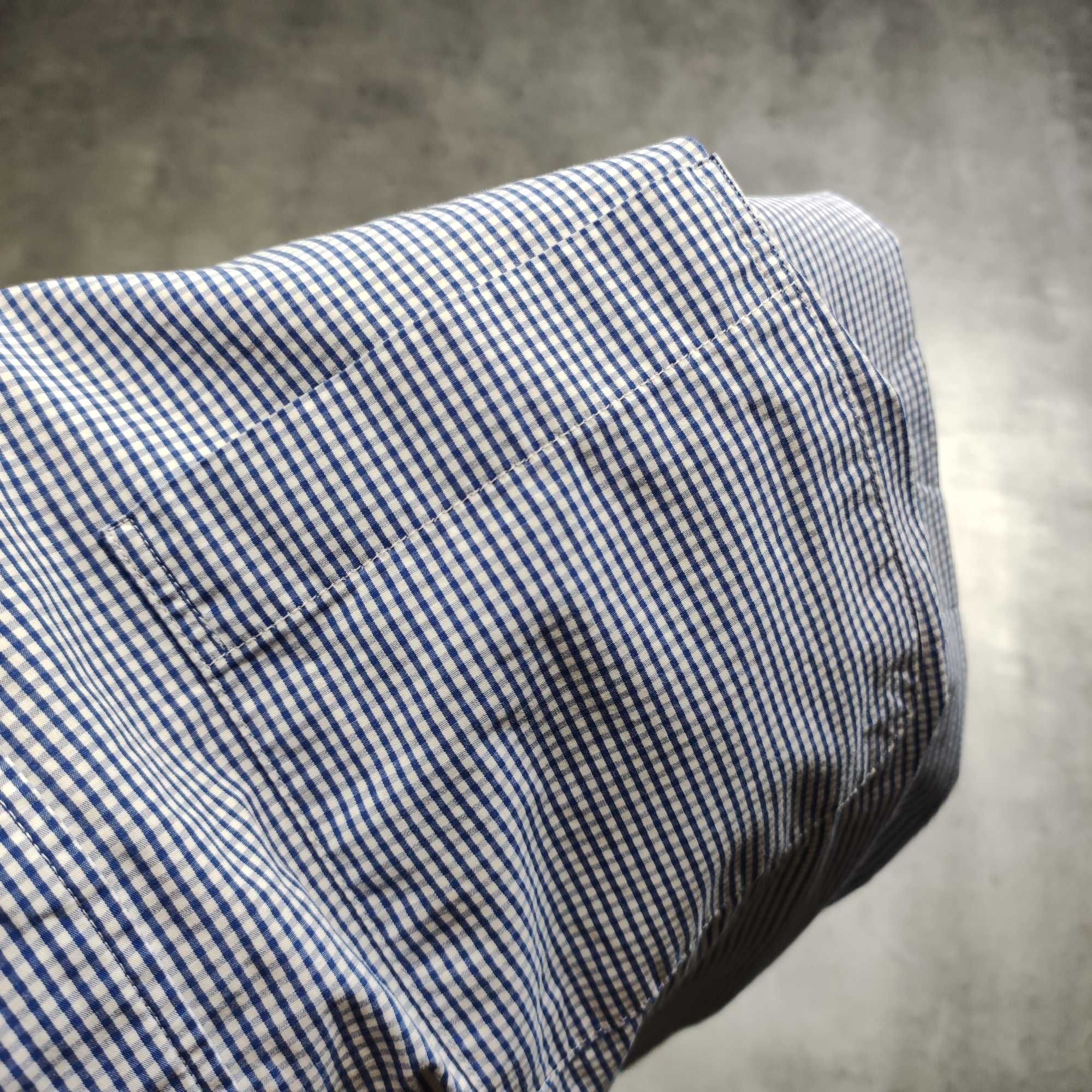 MĘSKA Elegancka Koszula Drobna Kratka Tommy Hilfiger Garnitur Pocket