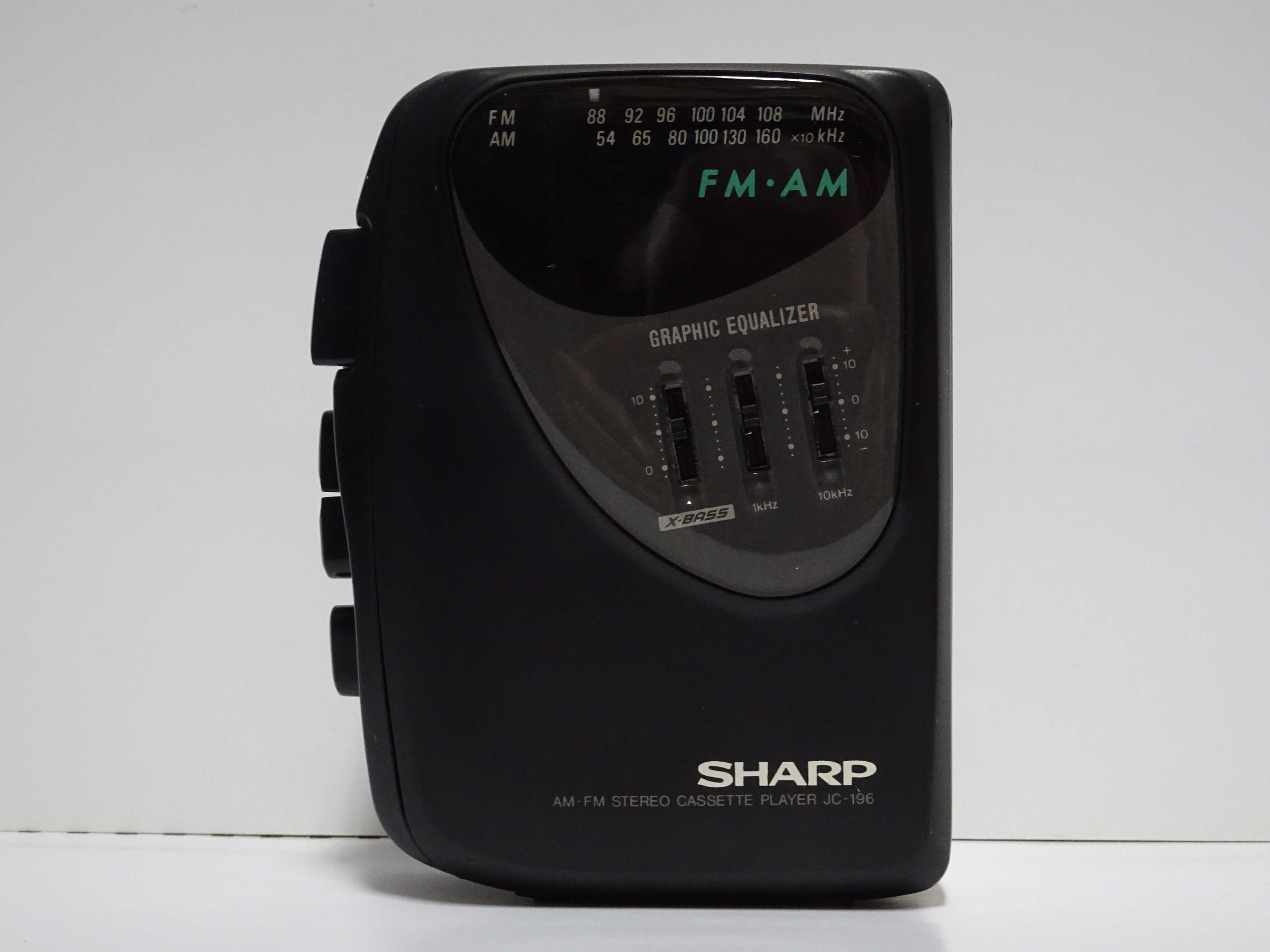 NOWY Walkman SHARP JC-196X(BK) Odtwarzacz Kasetowy/Radio - 1998r.- HIT