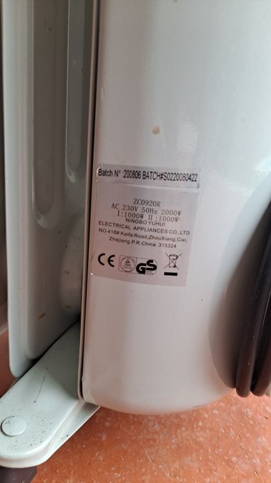 Radiador a óleo 2000w