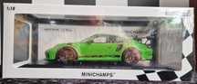 PORSCHE 911 GT3 RS (991.2) 2019 GREEN 1:18 MINICHAMPS