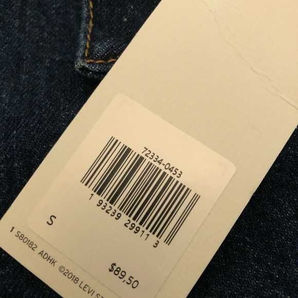 LEVI'S мужская Новая джинсовая куртка XS S оригинал $89 из США