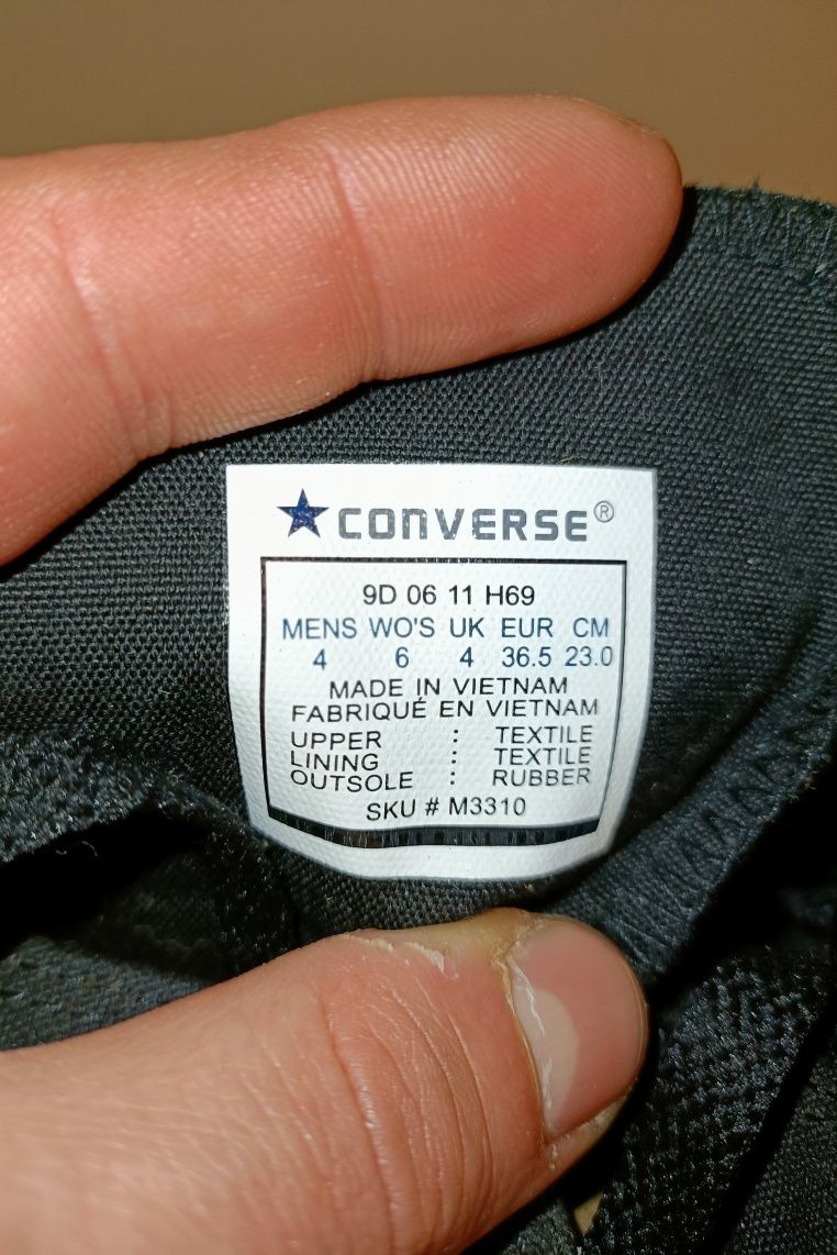 Damskie śliczne wysokie trampki Converse All Star rozmiar 36.5 stanBDB