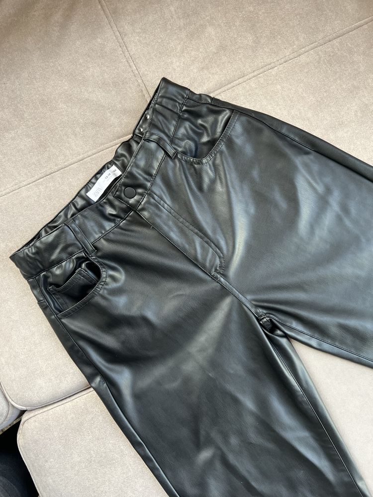 Spodnie skórzane Zara 164 chłopiec szeroka nogawka