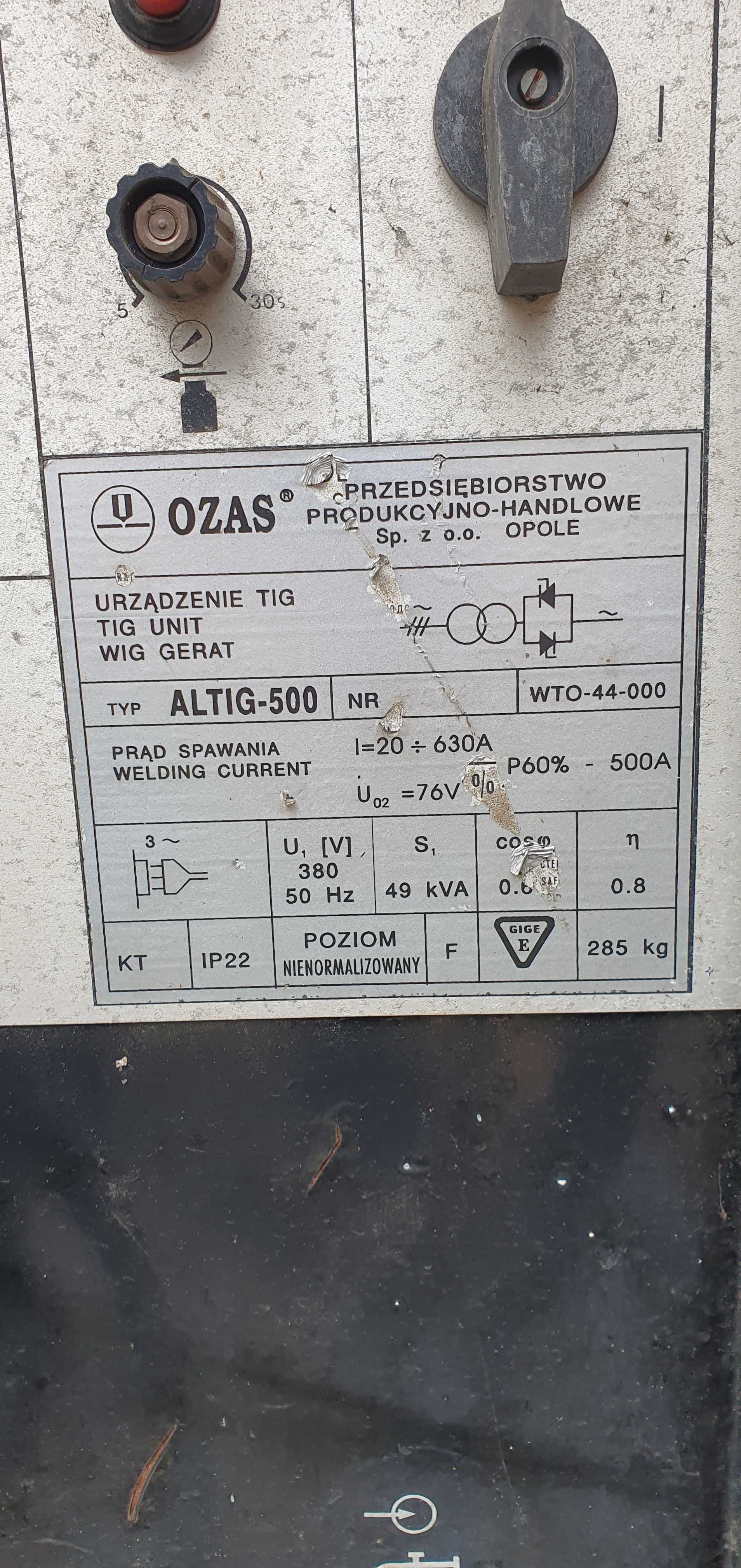 Spawarka ALTIG 500 OZAS, kompletna na części, ciężka