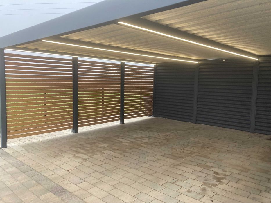 oświetlenie LED wiata garażowa, taras, carport