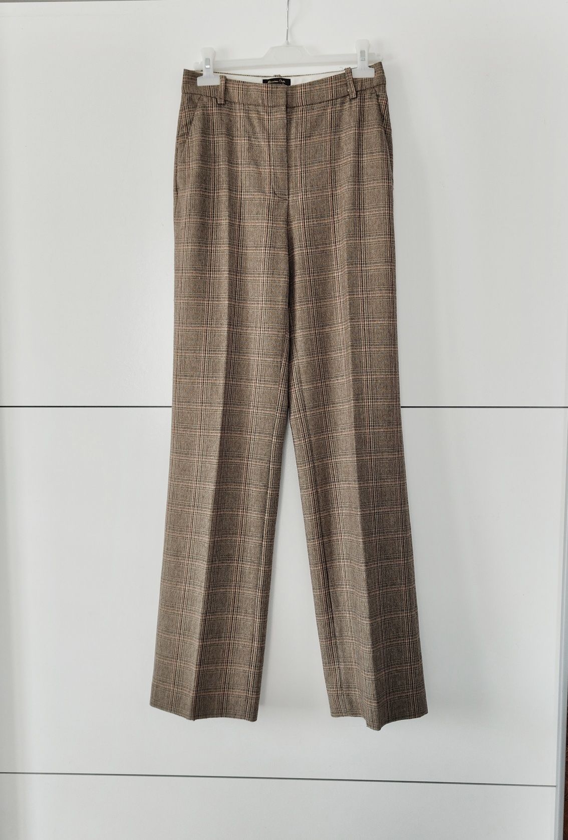 Garnitur Massimo dutti 36 S kamizelka spodnie wełniany wiskozowy