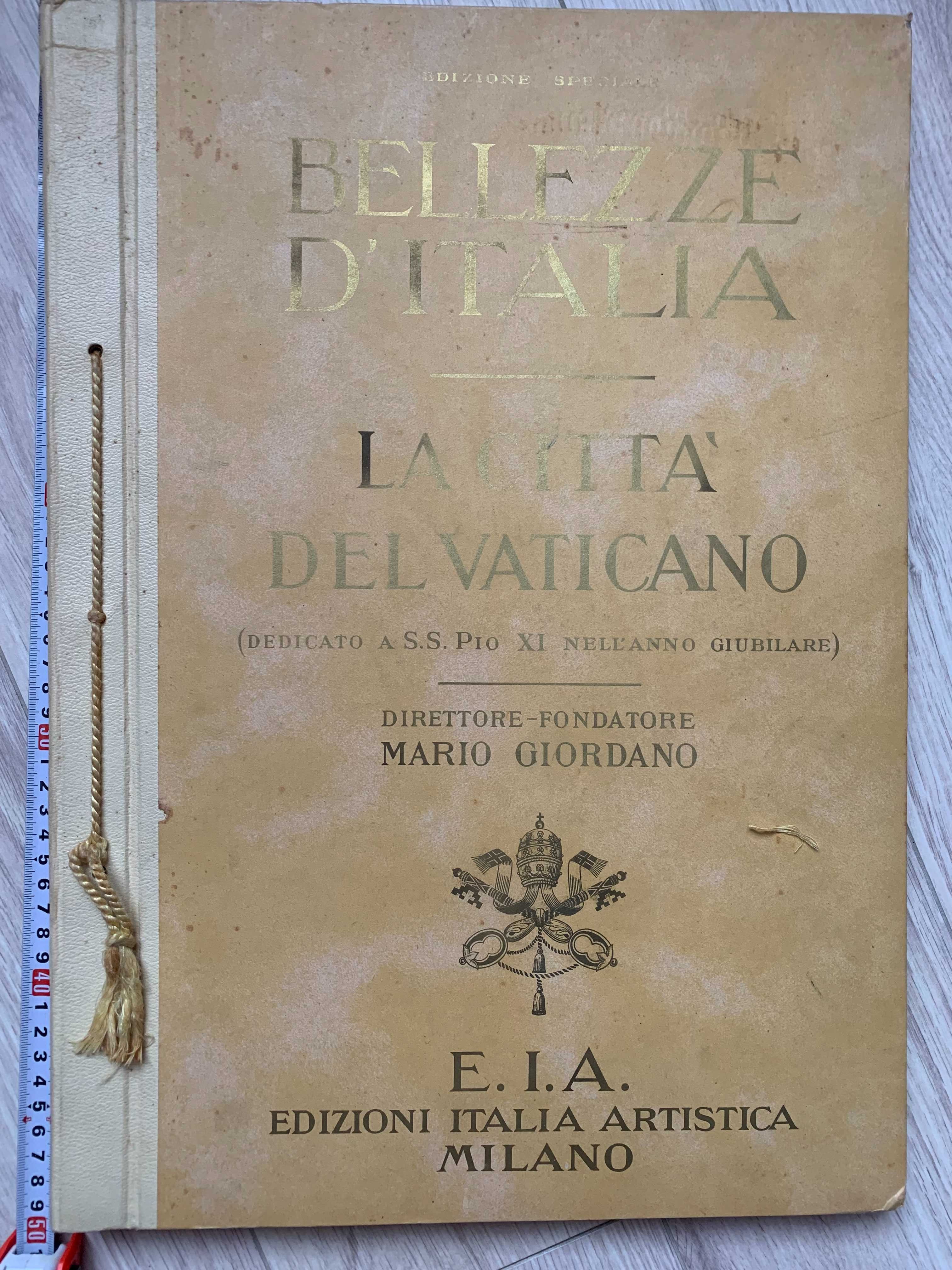 Книга"Кнасуні Італії-місто Ватикан"1930 видан. присв Папі Римському XI