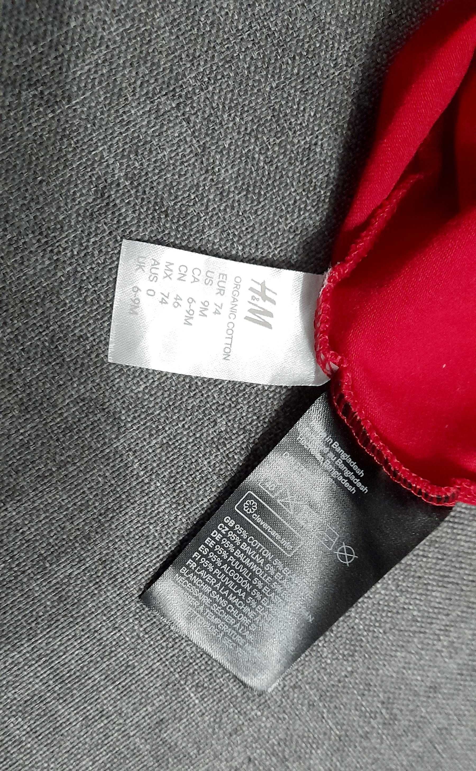 H&M  bawełniana czapka mikołaj r. 68 74 6-9m