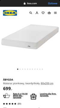 Materac Abydga ikea 80x200