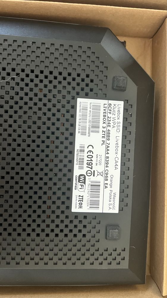 Modem Livebox 3 ZTE PL