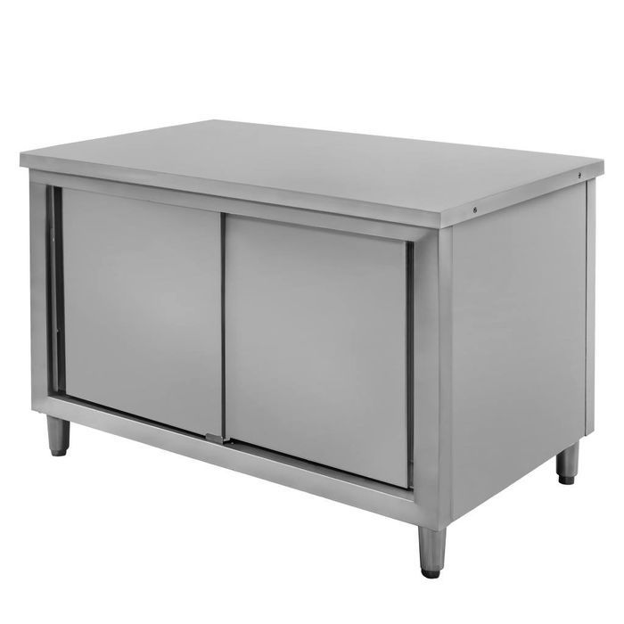 Stół gastronomiczny centralny przelotowy z szafką Mega-M 120x70x85 cm
