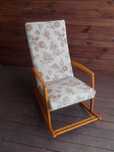 wygodny fotel bujany, fotel na biegunach vintage super stan