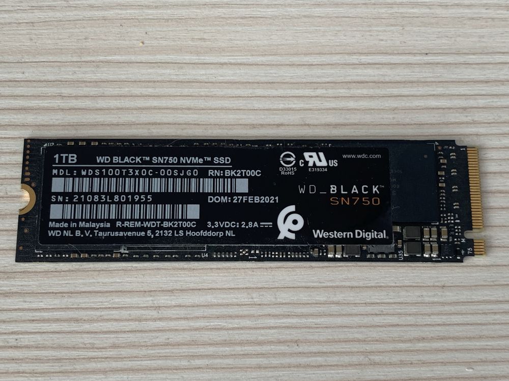 SSD накопичувач WD Black SN750 NVME SSD 1 TB