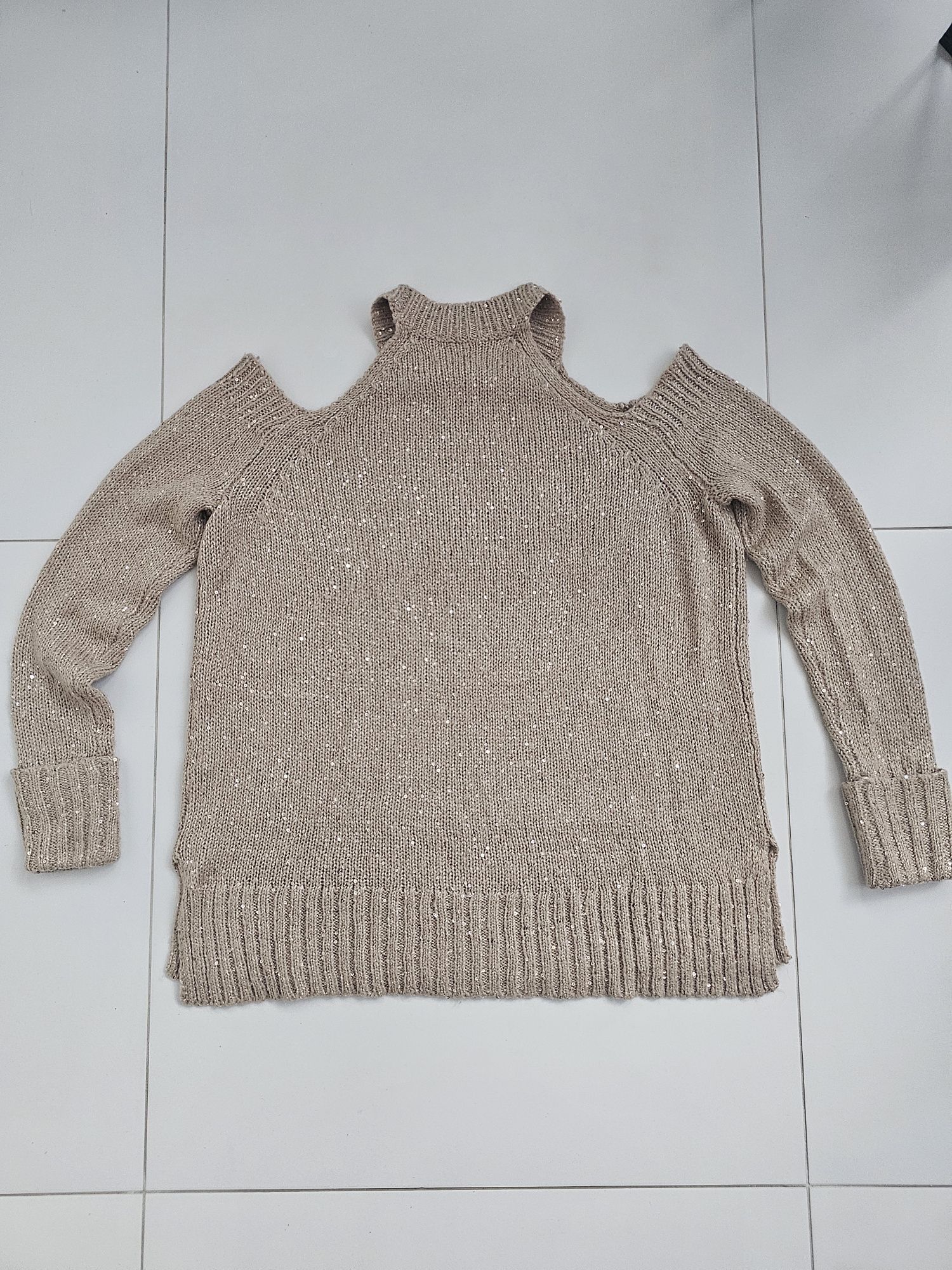 Sweter River Island 10 L stan idealny beż