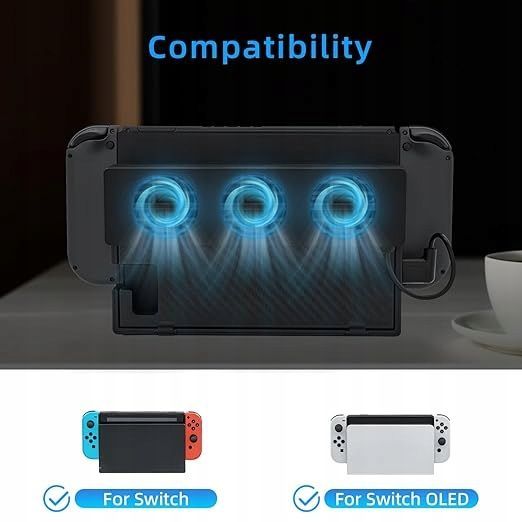 zewnętrzne chłodzenie do konsoli nintendo switch usb mcbazel dobe