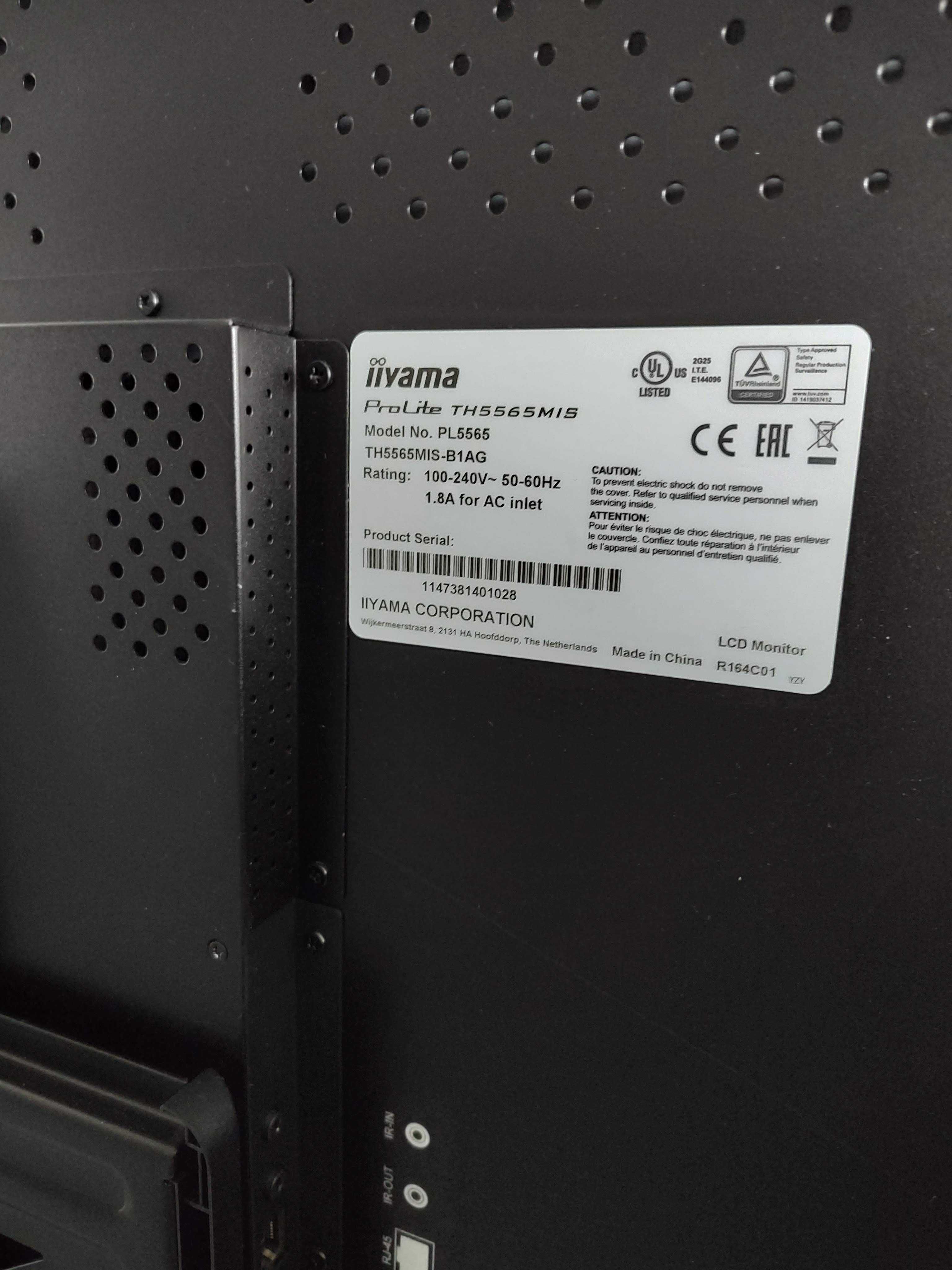 Monitor dotykowy iiyama prolite th5565mis - B1AG + stelaż gratis