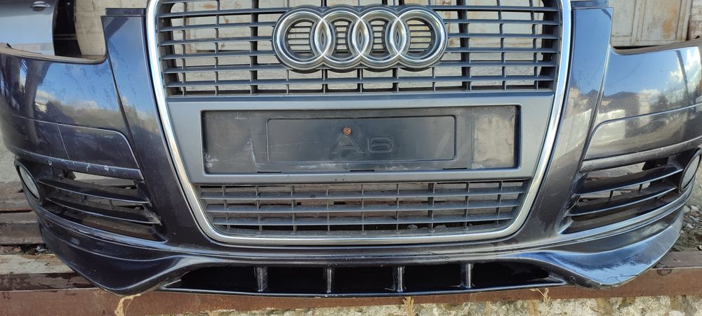 Бампер передній Ауді А6 С6 передний бампер Audi A6 C6 sport обвес губа