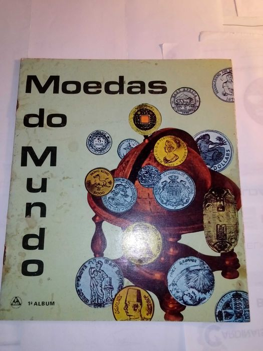 cadernetas botânica de 1977 e caderneta moedas do mundo