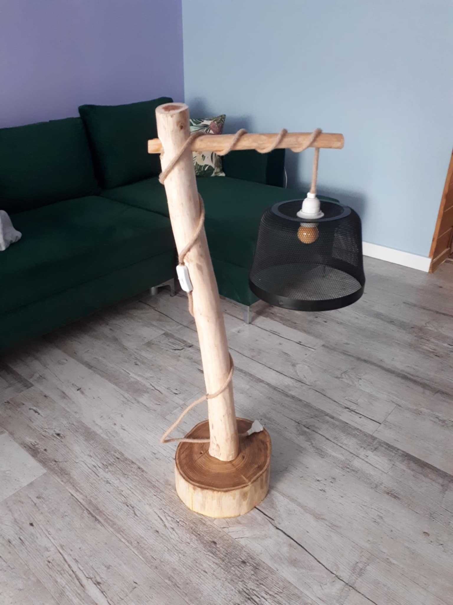 Lampa stojąca własnoręcznie robiona