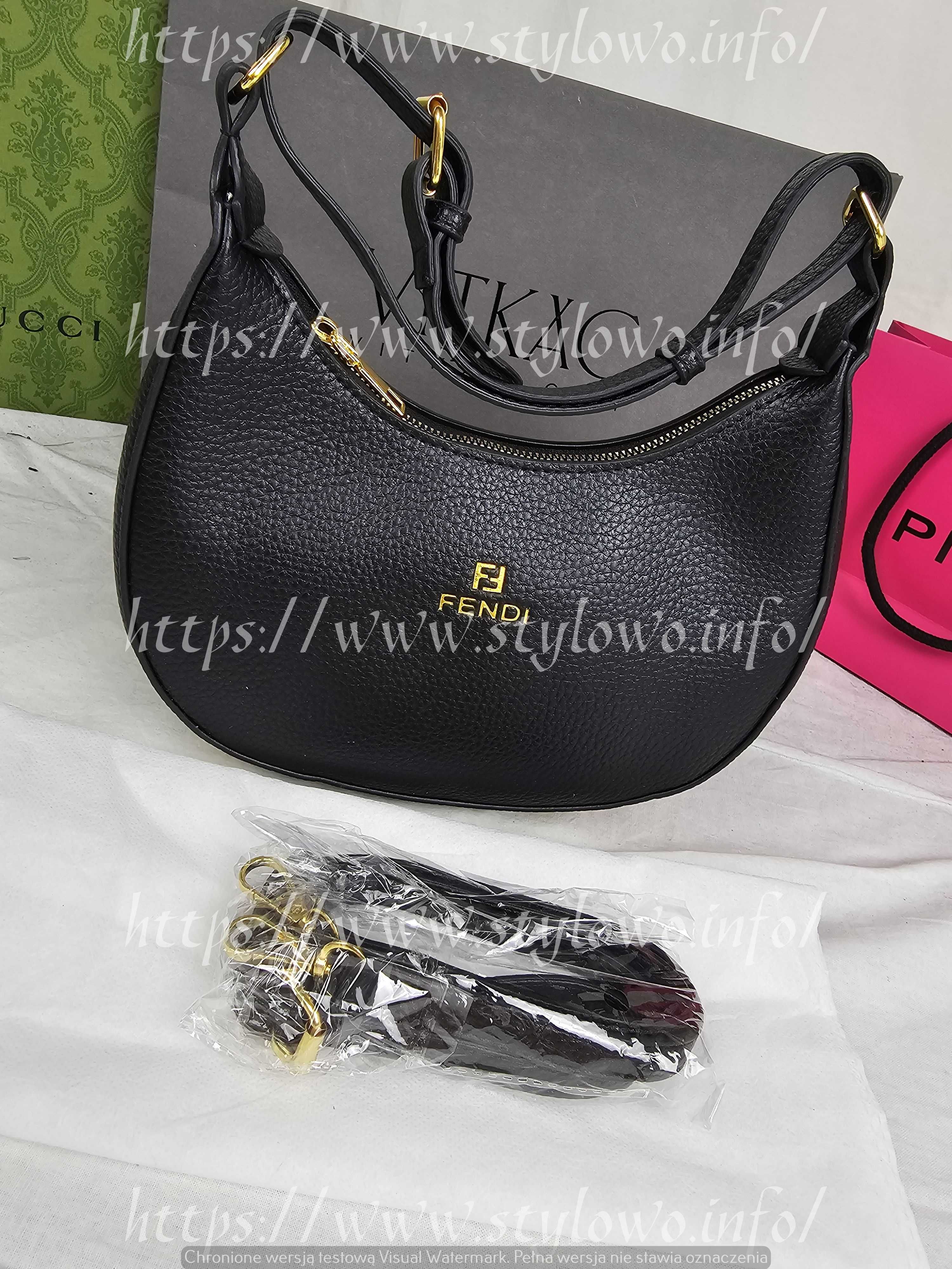 Torba łódeczka Torebka damska Fendi monogram HIT