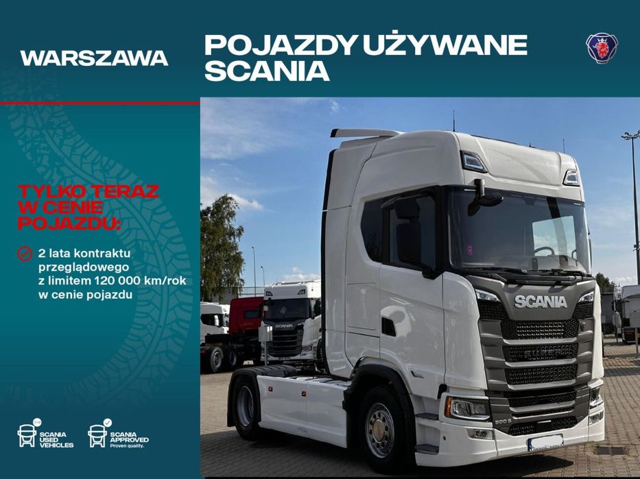 Scania Bogata Wersja,  Klima, Led, 4 Poduszki / Dealer Sc  S500A4X2NA, 4 Poduszki