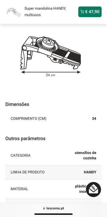 Mandolina multifunções Tescoma