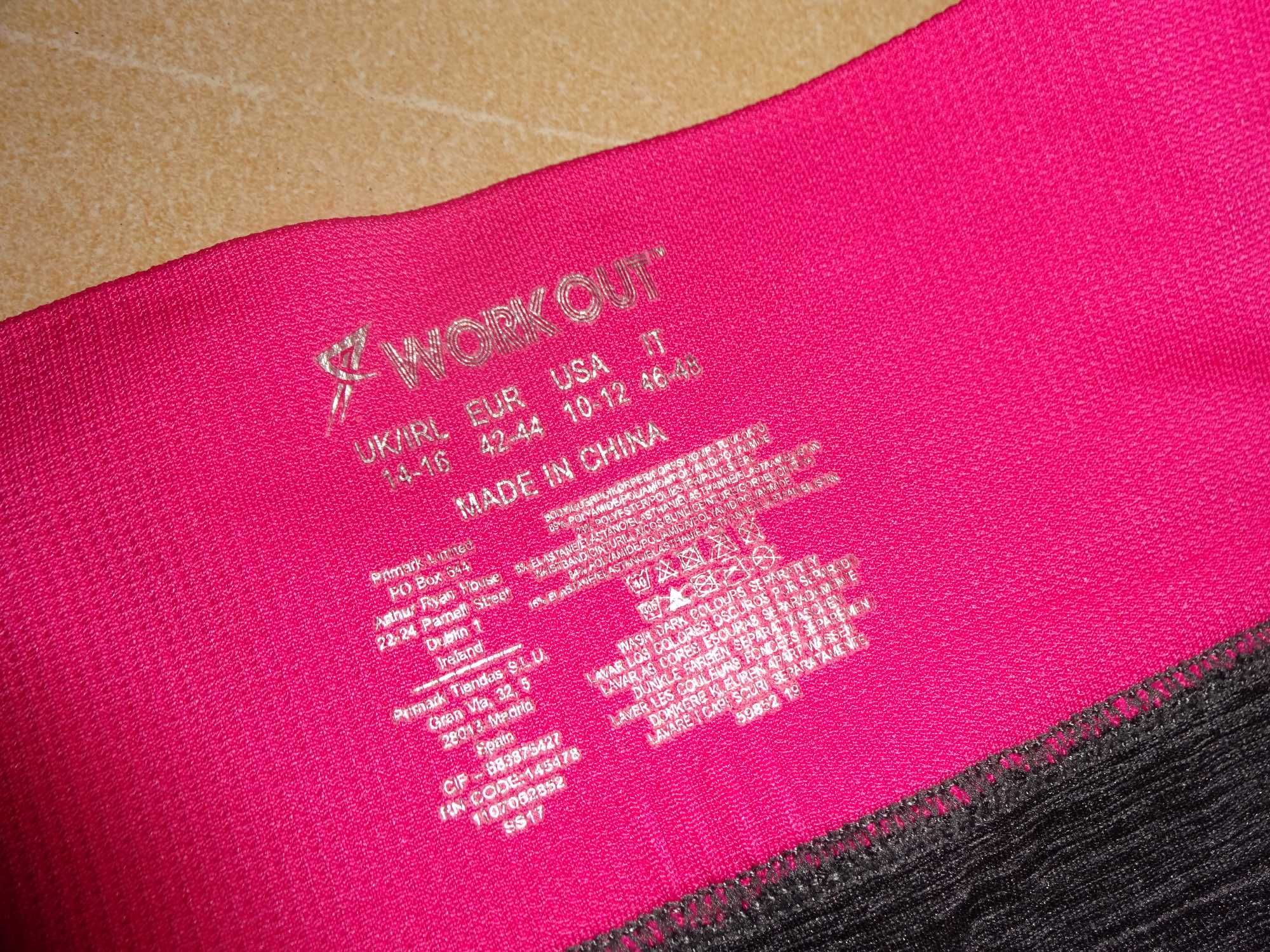 WORK OUT szare różowe spodnie legginsy leginsy Okazja EUR 42-44