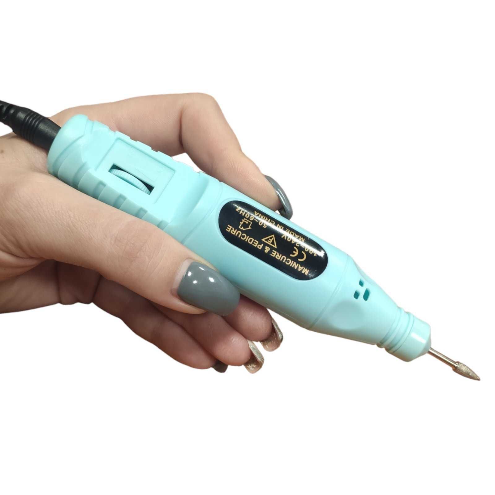 Машинка для маникюра и педикюра фрезер ручка 5 насадок USB