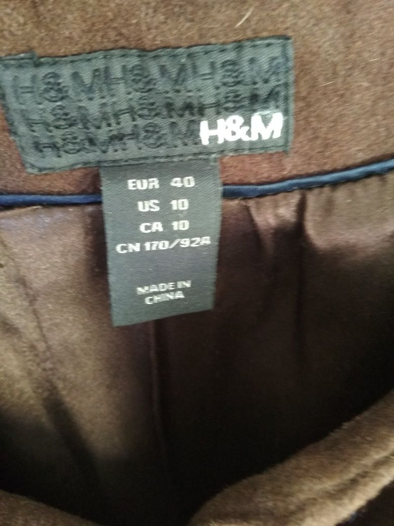 Brązowy płaszcz jesienno-zimowy H&M r. L