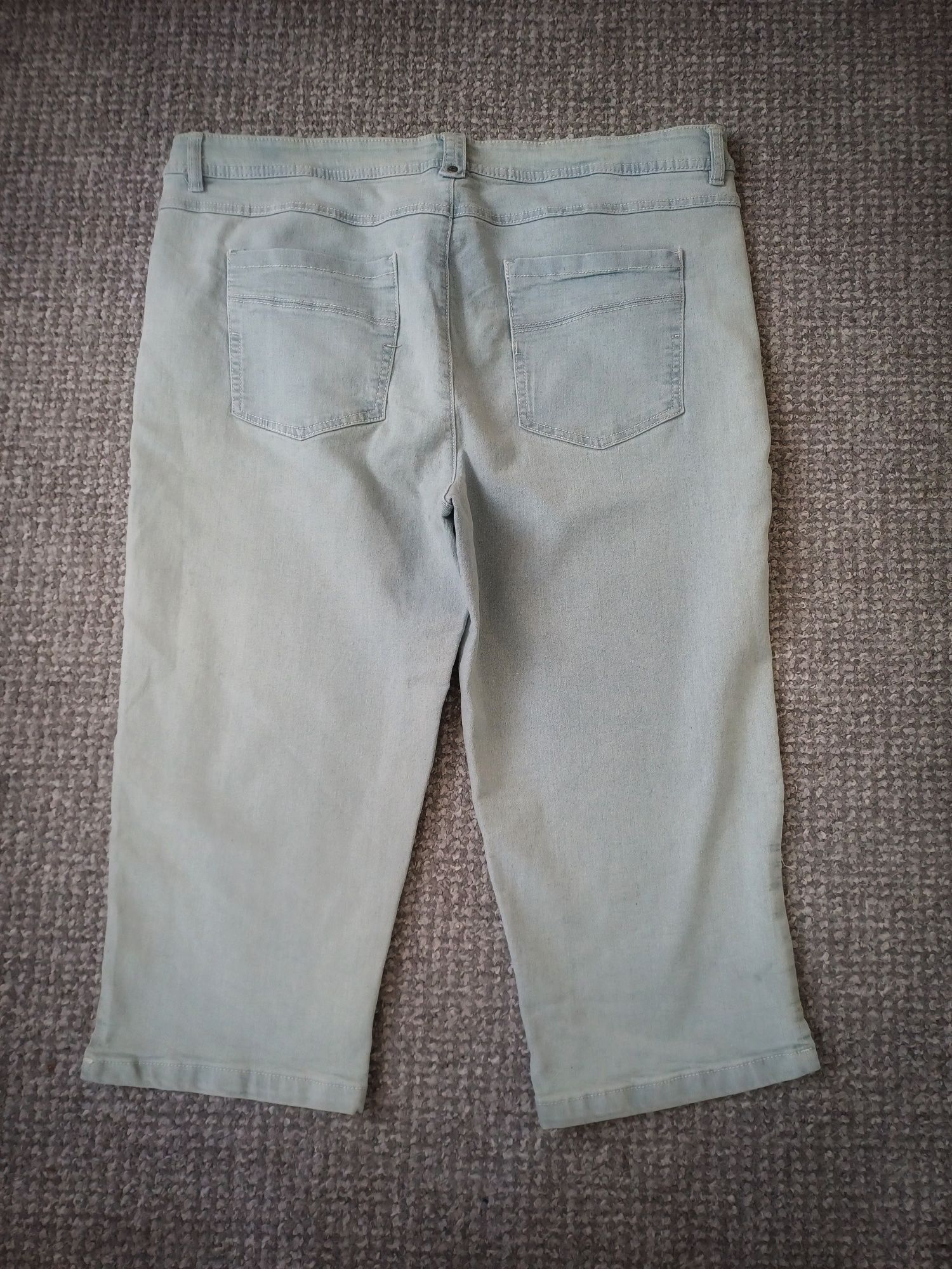 Spodnie spodenki jeansowe rybaczki damskie Laura Torelli 46