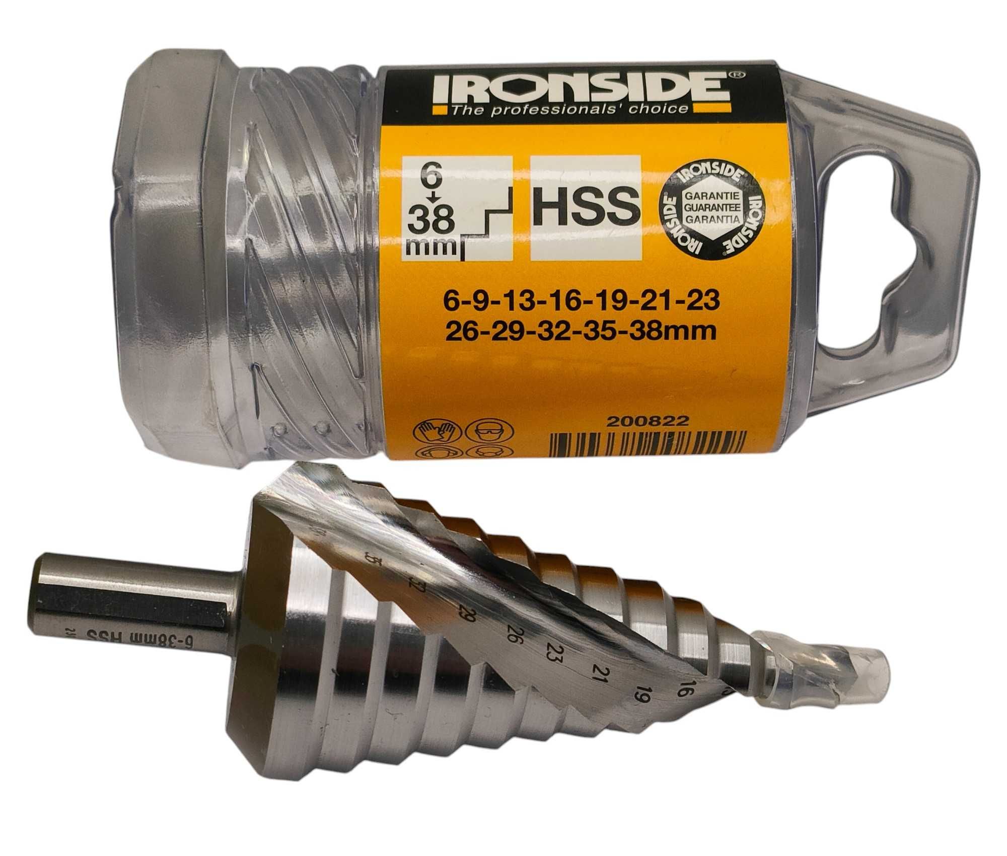 Ironside 200822 wiertło stożkowe stopniowe HSS 6-38 mm