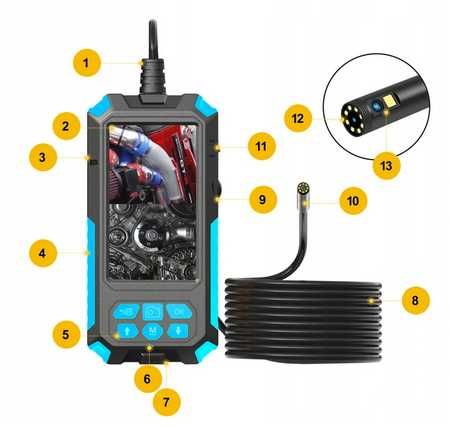 Kamera INSPEKCYJNA ENDOSKOP 5M 9LED 2xFULL HD P50 Eltrox Warszawa Targ