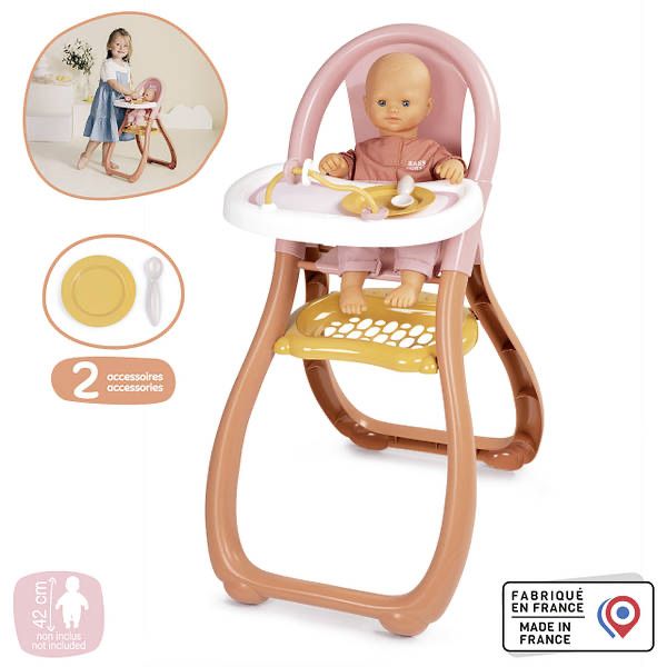 Стільчик для годування ляльки Smoby Baby Nurse Терракотова пудра