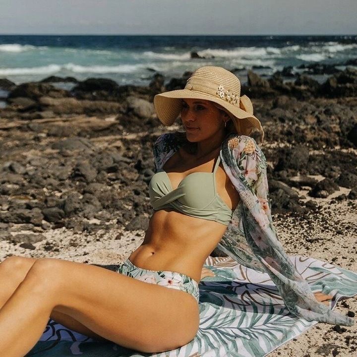 Strój Kąpielowy Dwuczęściowy Bikini Z Halką / Xl