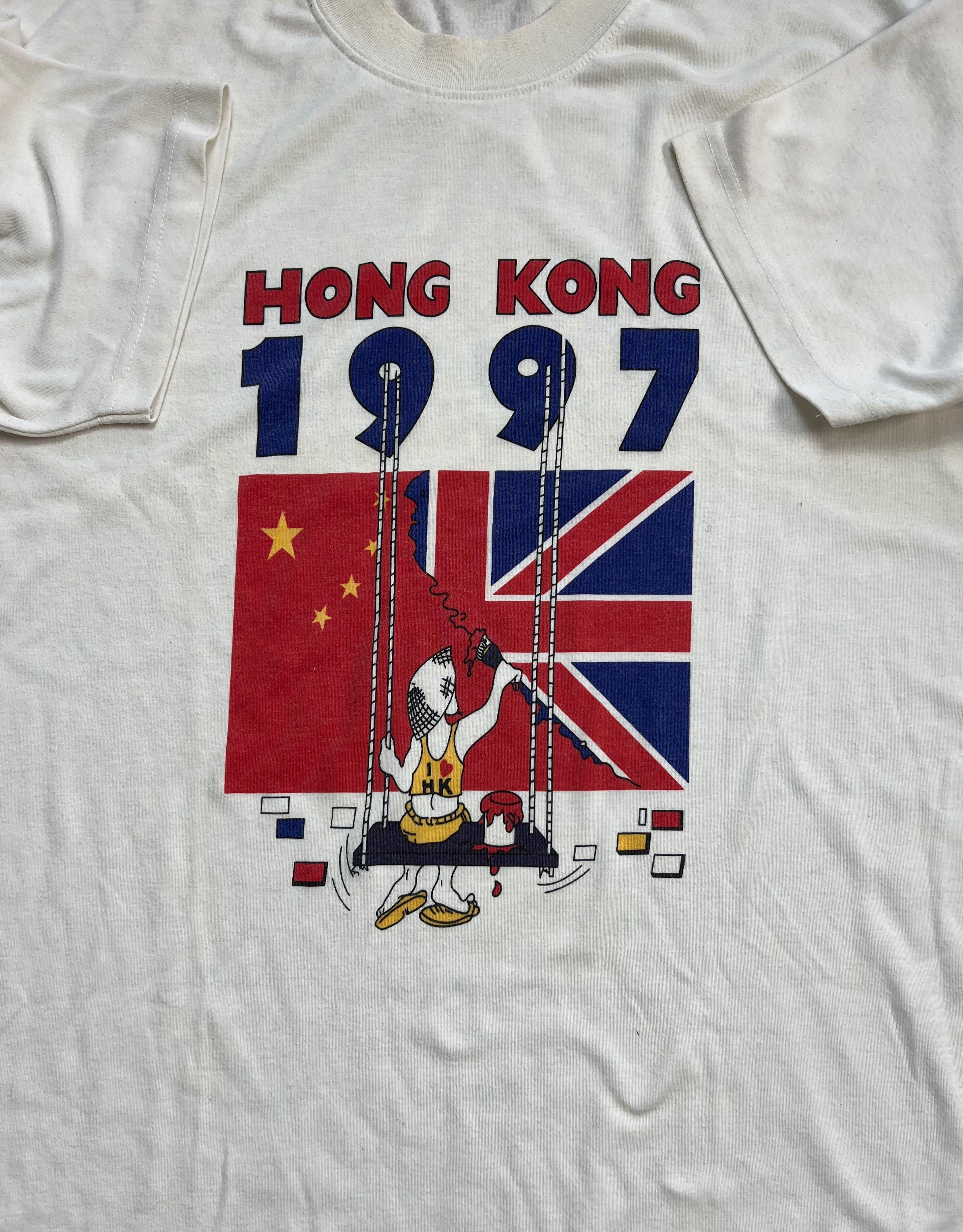 Rare Tshirt Hong Kong 1997 year Great Britain vintage 90’s