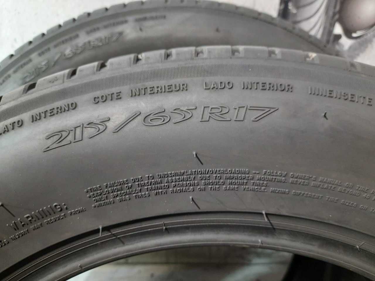 Шини 6мм 215/65 R17 MICHELIN Primacy 3 S1 б/у Літо склад