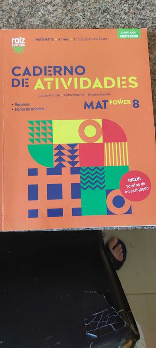 Caderno/ Livro atividades MAT Power 8 - exemplar do professor