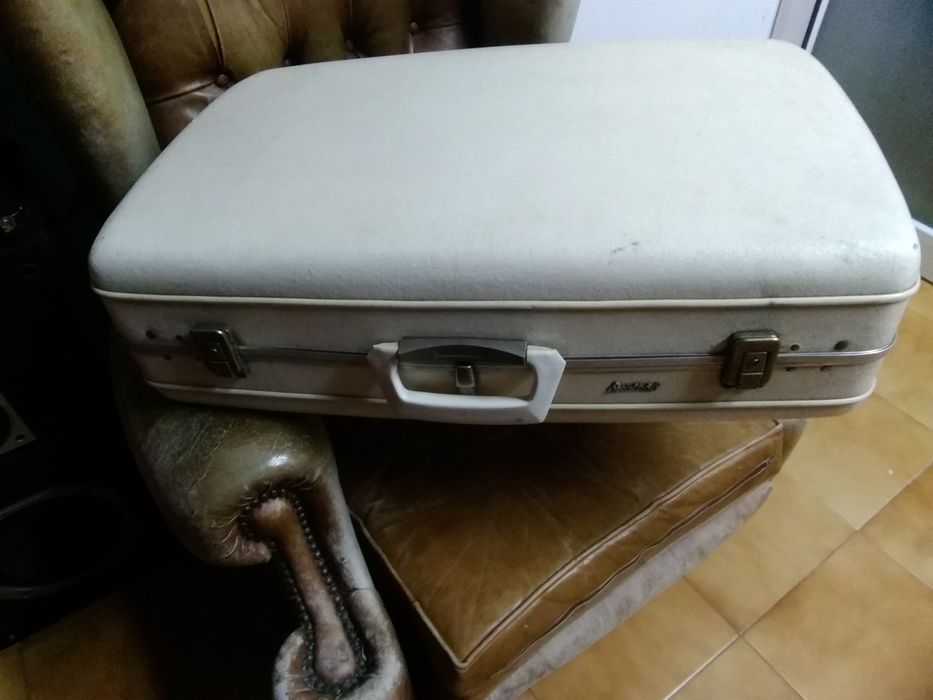 Mala de viagem vintage fibra rigida