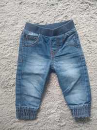 Jeansy spodnie dżinsy f&f ff joggersy joggery buggy 68 74 6-9 miesięcy