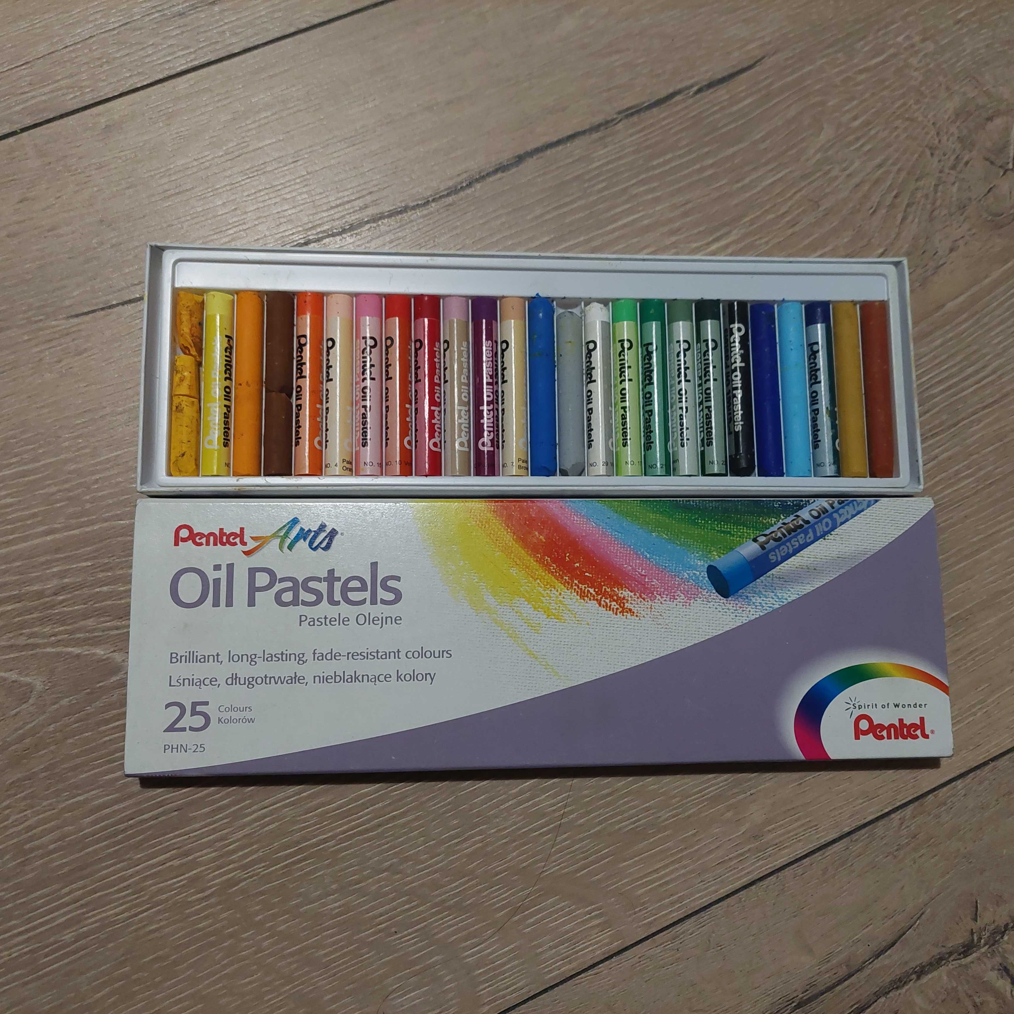 Oil pastels pastele olejne pentel lśniące, długotrwałe 25 kolorów